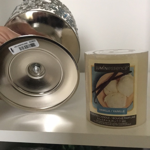 😍BATH &BODY WORKS GORGEOUS SNOWFLAKE CANDLEHOLDER WITH CANDLE-BRAND NEW!😍 - Picture 7 of 8